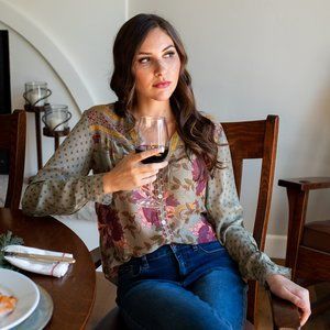 NWT Evy's Tree Ariella Top in Floral Patchwork